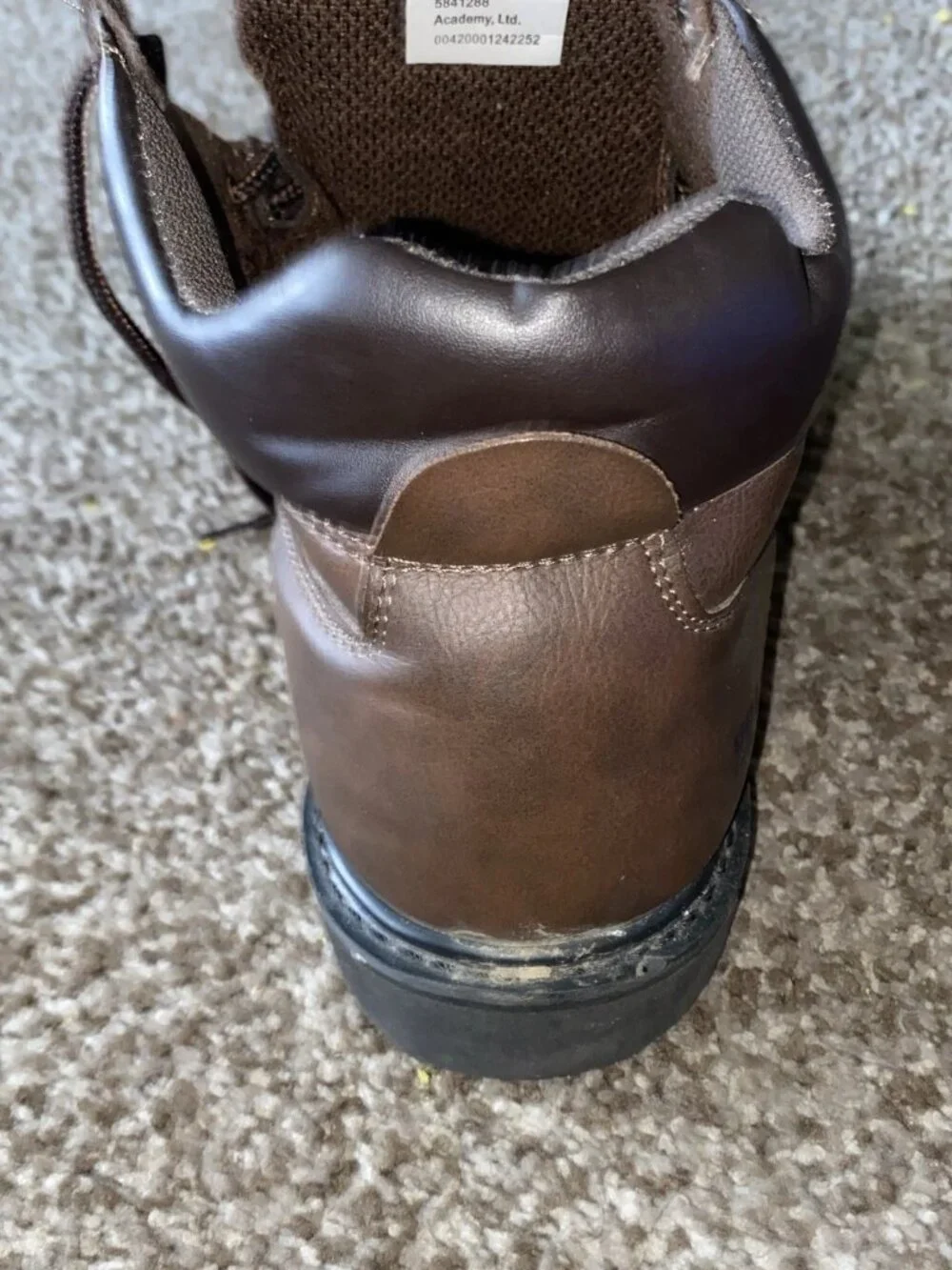Brazos Work Force - Men's Chestnut Brown Work Boots - Size 13D - Slip & Oil Resi
